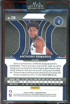 2020 Prizm Anthony Edwards #258 RC Wolves