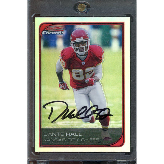 2006 Bowman Chrome Dante Hall Refractor #121 IP Auto