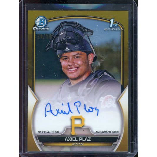 2023 Bowman Chrome Axiel Plaz Gold Auto #CPA-APL /50 Bowman 1st