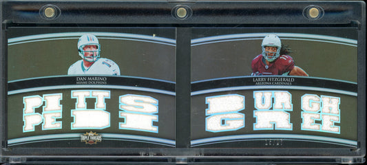 2010 Triple Threads Dan Marino Larry Fitzgerald Dual Booklet /27