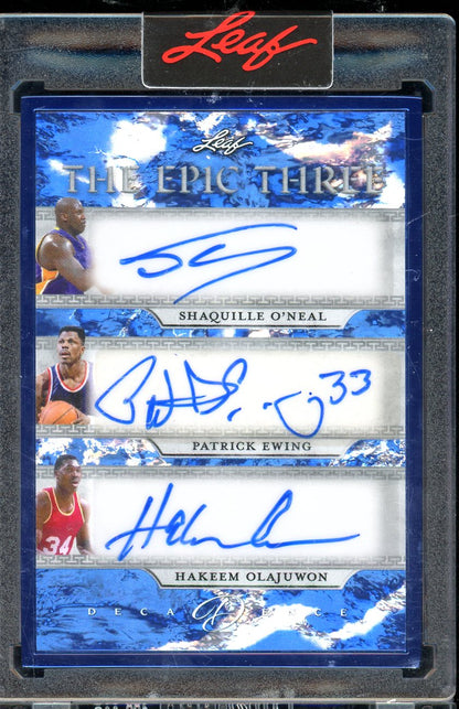 2024 Decadence Shaquille O'Neal Patrick Ewing Hakeem Olajuwon Auto /4