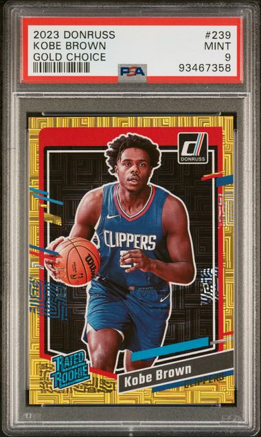 2023 Donruss Kobe Brown Gold Choice Rated Rookie #239 PSA 9 RC