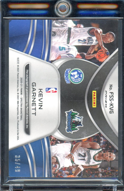 2020-21 Spectra Kevin Garnett Full Spwctrum Auto /49