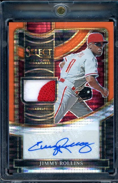 2023 Select Jimmy Rollins Orange Pulsar Patch Auto FOTL 2/3