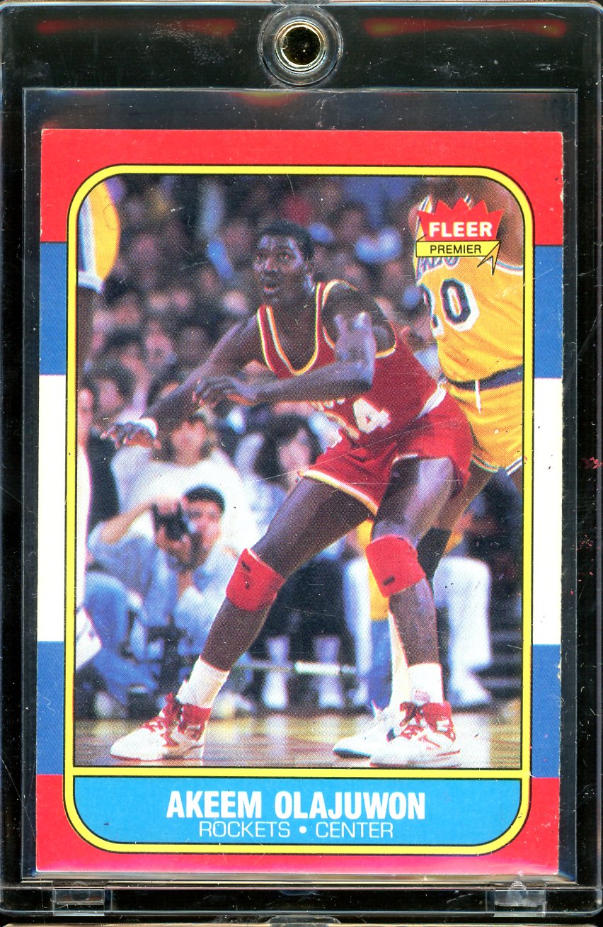 1986 Fleer Akeem Olajuwon Rookie Houston Rockets