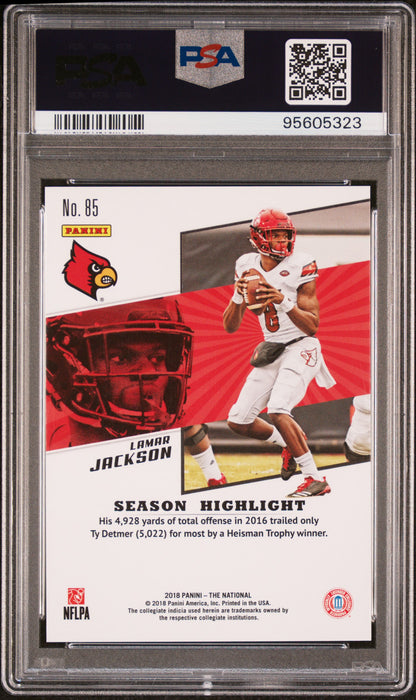 2018 Panini National Lamar Jackson Rookie /399 PSA 10 RC