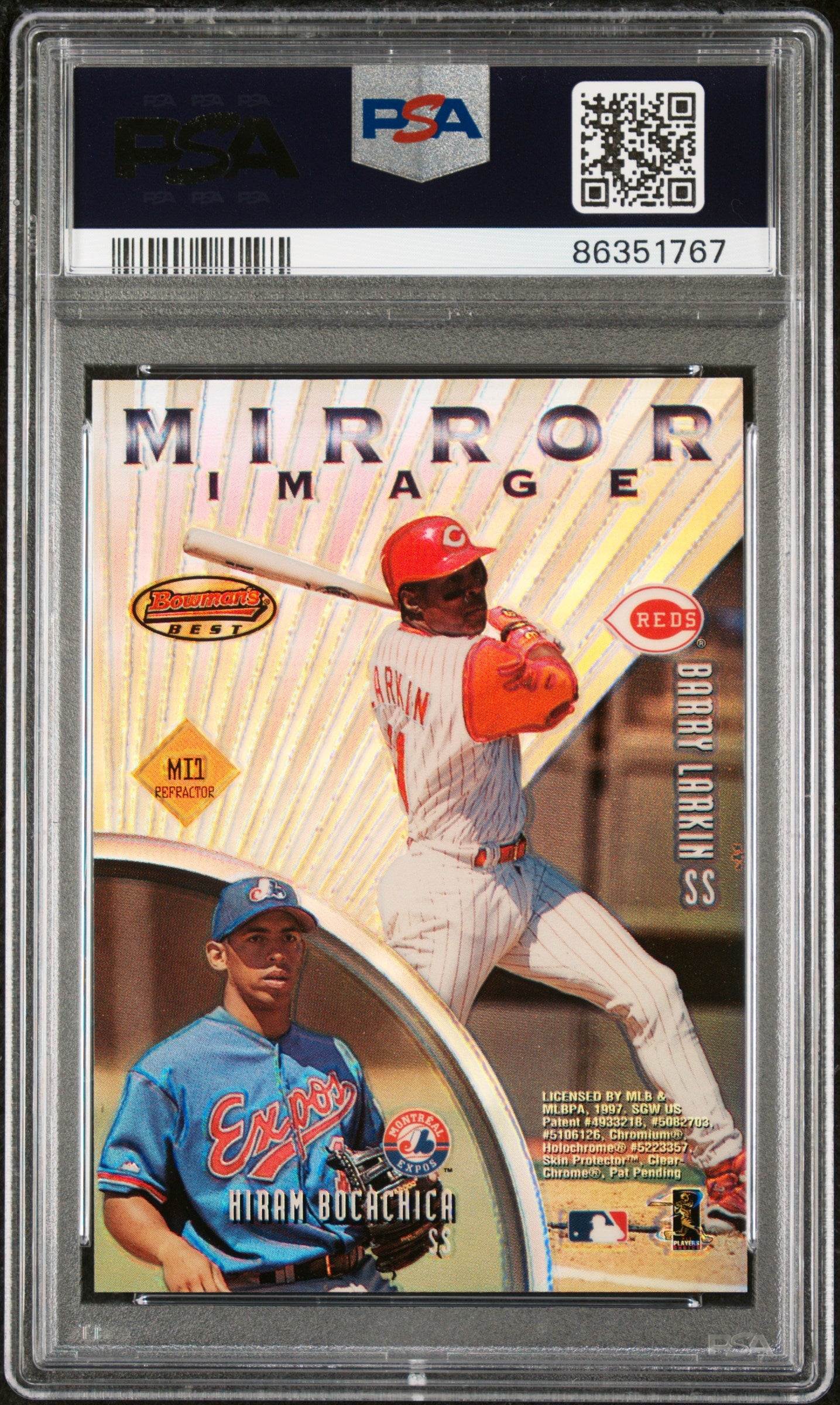 1997 Bowman's Best Derek Jeter Nomar Larkin Mirror Image Refractor PSA 10 POP 4