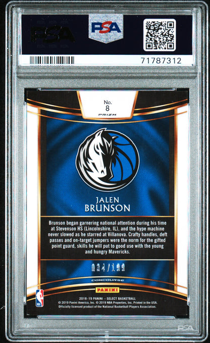 2018 Select Jalen Brunson Red #8 /199 PSA 8.5 RC