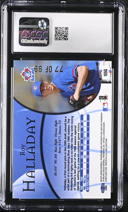 1999 Fleer Brilliants Roy Halladay Gold Rookie /99 CGC 8