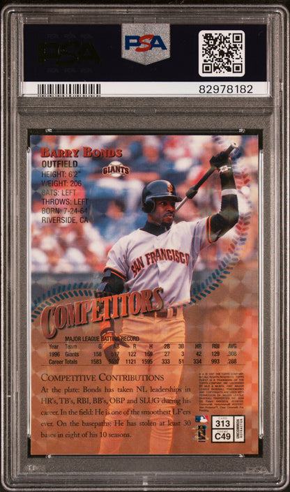 1997 Finest Barry Bonds Embossed Refractor PSA 10 POP 12