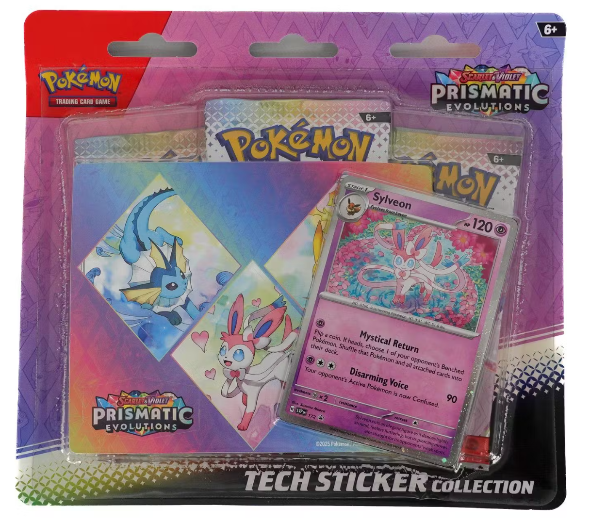 Pokemon Scarlet & Violet Prismatic Evolutions Tech Sticker Collection Pack