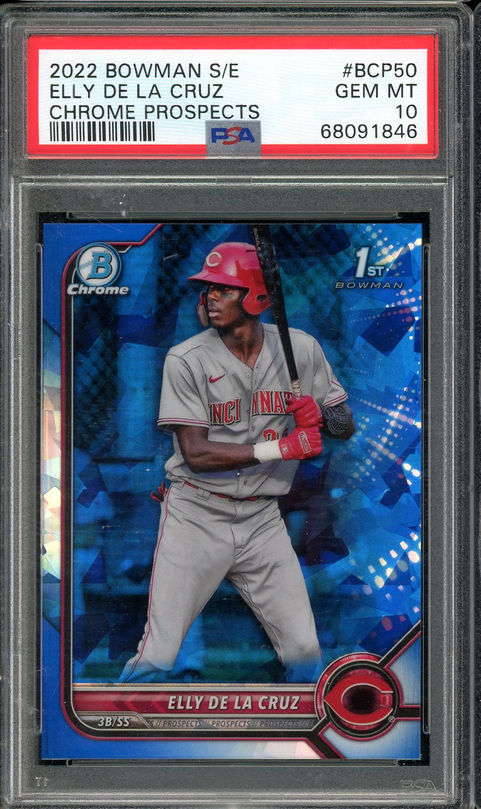 2022 Bowman Sapphire Elly De La Cruz PSA 10