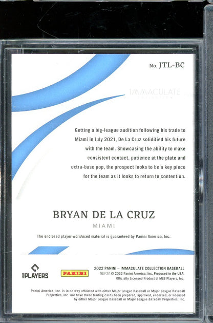 2022 Immaculate Bryan De La Cruz Cleats Heel Logo /2