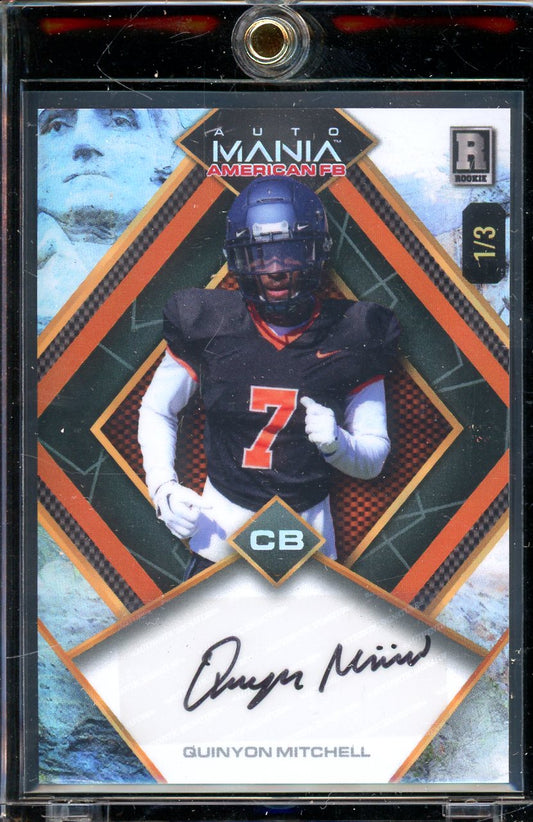 2024 Wild Card Auto Mania Quinyon Mitchell Mt. Rushmore Auto 1/3 RC