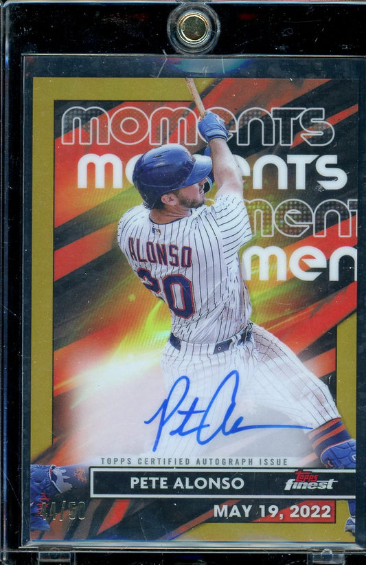 2023 Finest Pete Alonso Gold Moments Auto 44/50