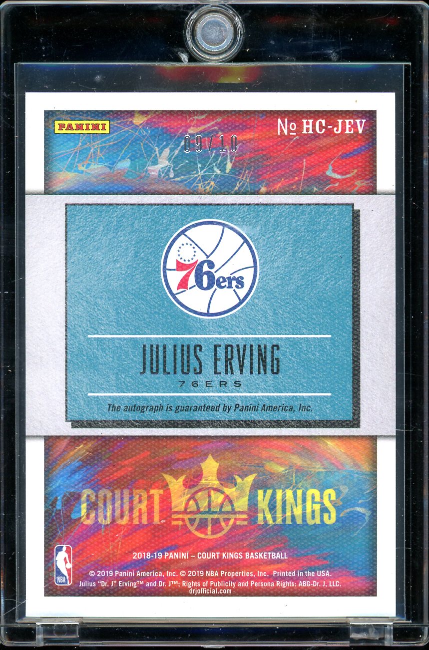 2018-19 Court Kings Julius Erving Auto High Court Signatures /10