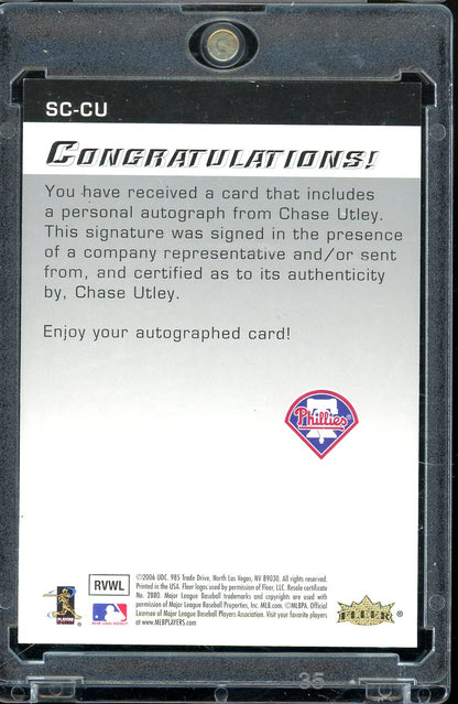 2006 Flair Showcase Chase Utley Auto