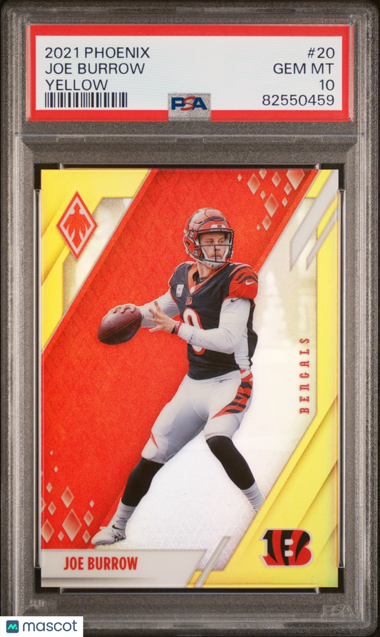 2021 Phoenix Joe Burrow Yellow 43/75 PSA 10