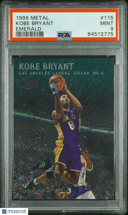 1999 Metal Kobe Bryant Emerald PSA 9