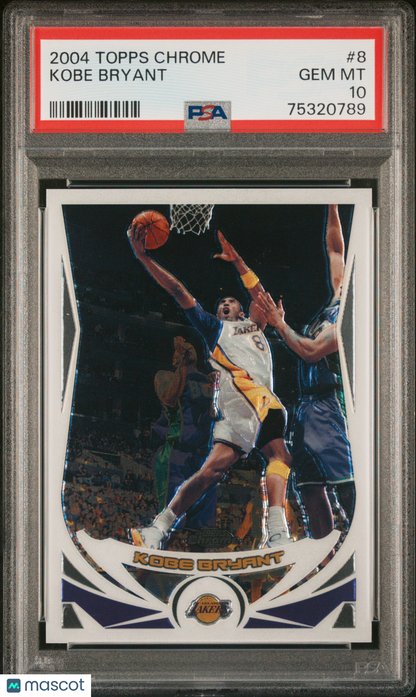 2004 Topps Chrome Kobe Bryant PSA 10