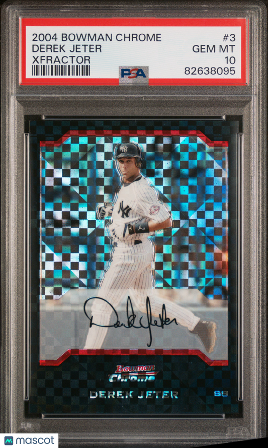 2004 Bowman Chrome Derek Jeter XFractor 076/172 PSA 10 POP 7