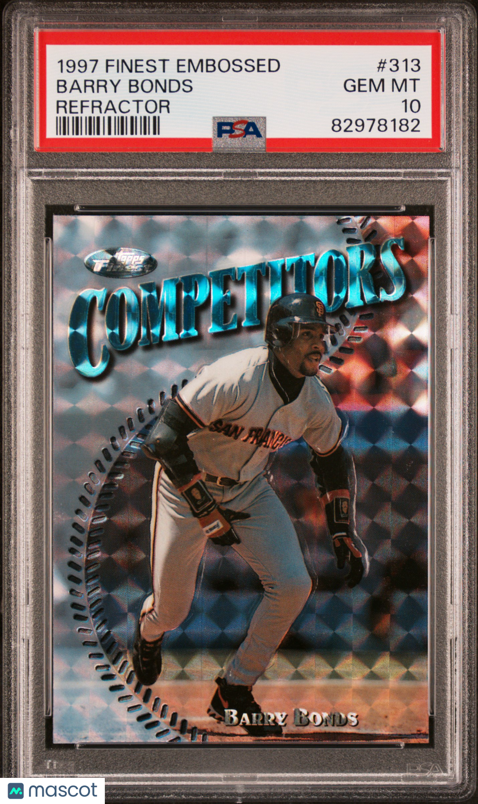 1997 Finest Barry Bonds Embossed Refractor PSA 10 POP 12