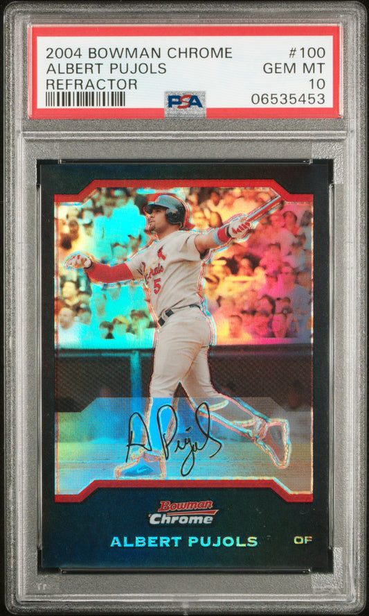 2004 Bowman Chrome Albert Pujols Refractor PSA 10 POP 11