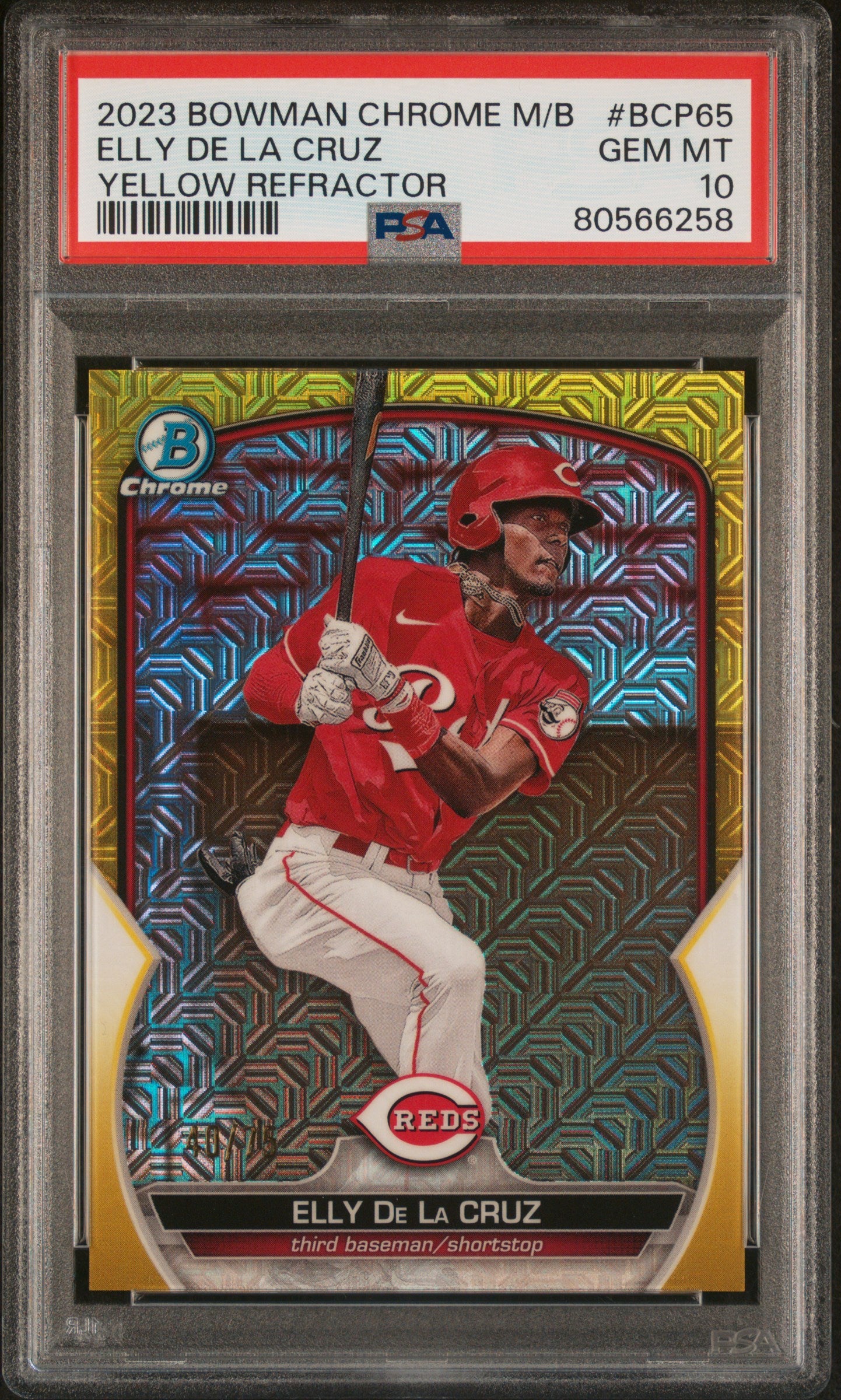 2023 Bowman Chrome Mega Box Elly De La Cruz /75 PSA 10