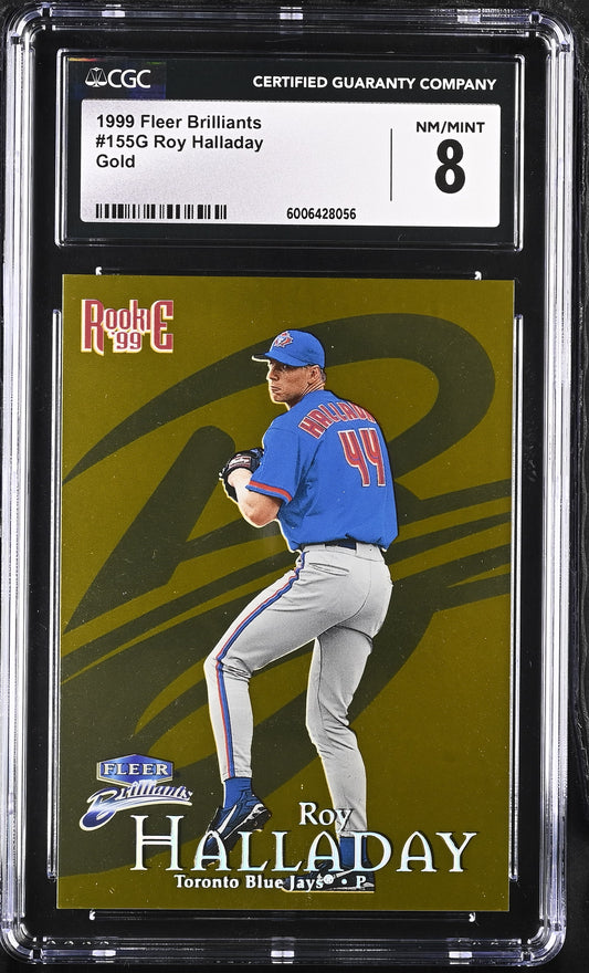 1999 Fleer Brilliants Roy Halladay Gold Rookie /99 CGC 8