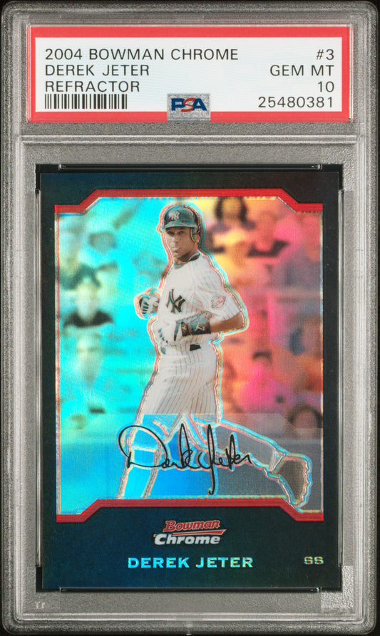 2004 Bowman Chrome Derek Jeter Refractor PSA 10 POP 15