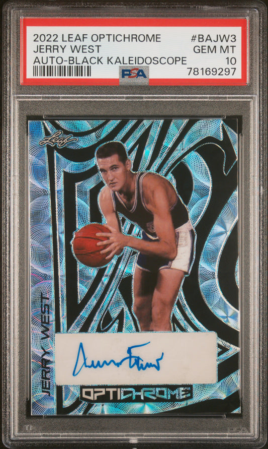 2022 Leaf Jerry West Auto 4/4 Optichrome PSA 10