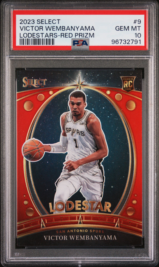 2023 Select Victor Wembanyama Lodestars Red Rookie PSA 10