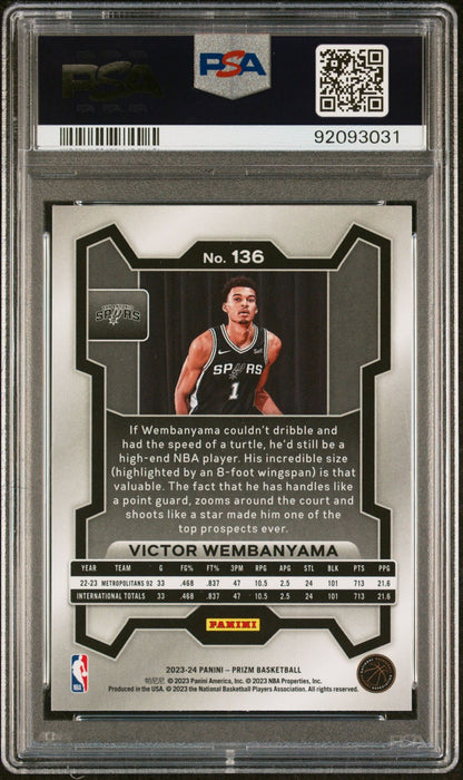 2023 Prizm Victor Wembanyama #136 PSA 10 RC